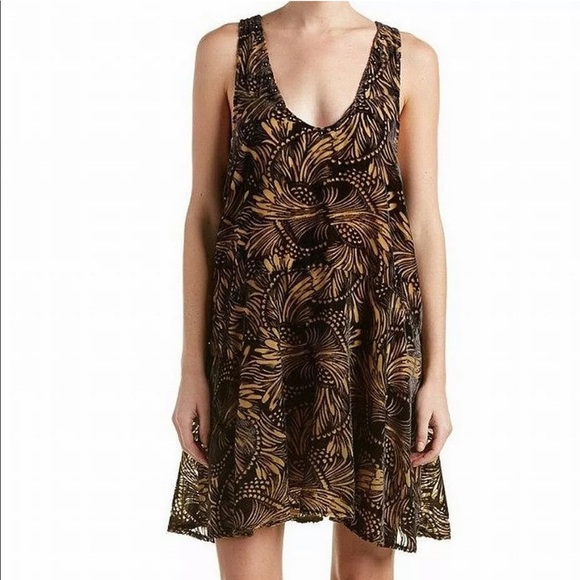 Free People Ellie burnout dress black combo XS - Picture 5 of 8